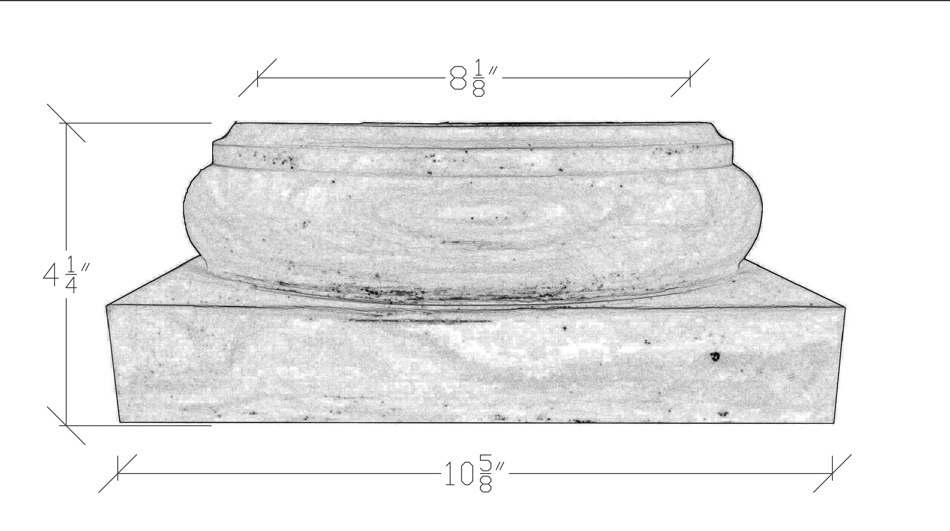 Sub-Doric Column Base 8"