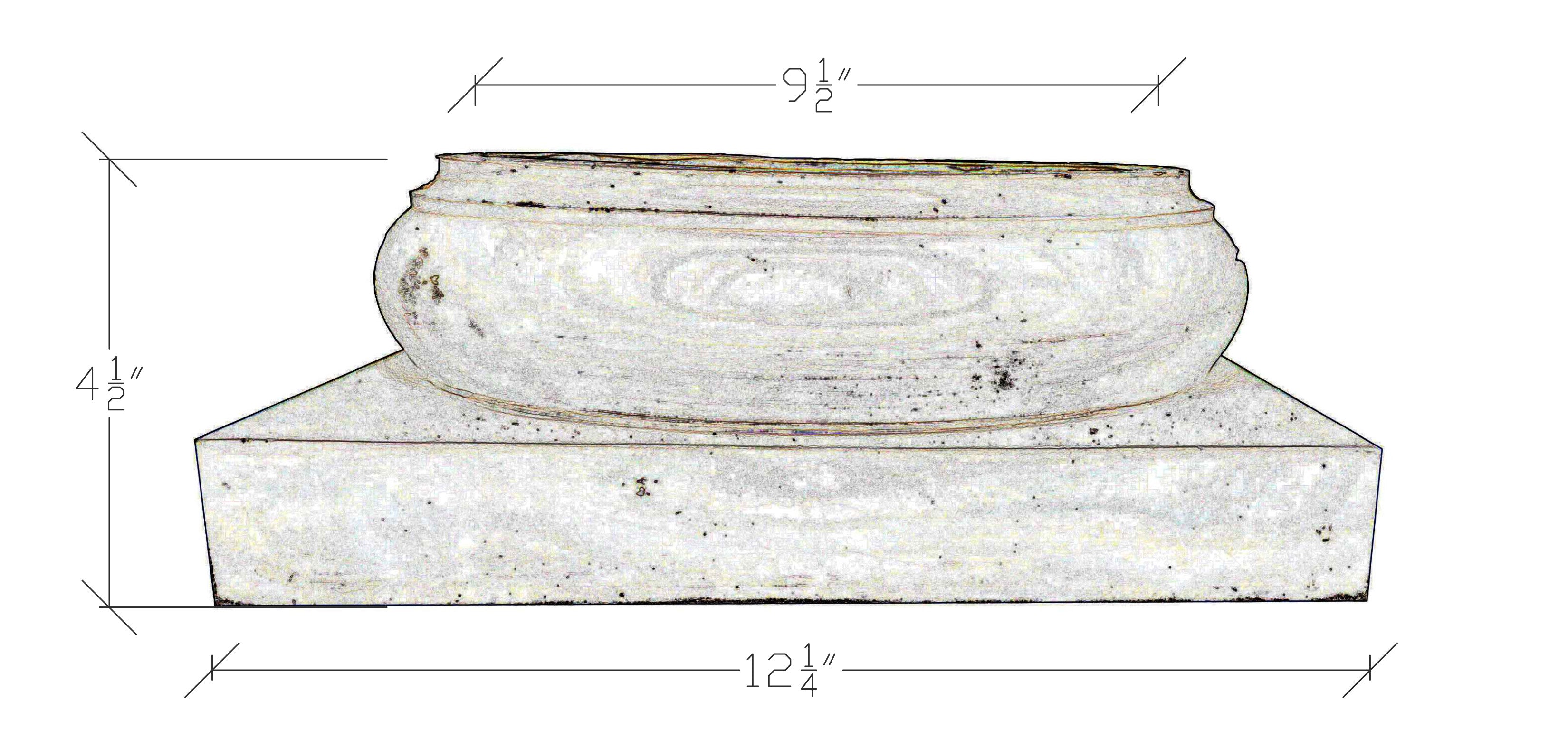 Sub-Doric Column Base 9 1/2"