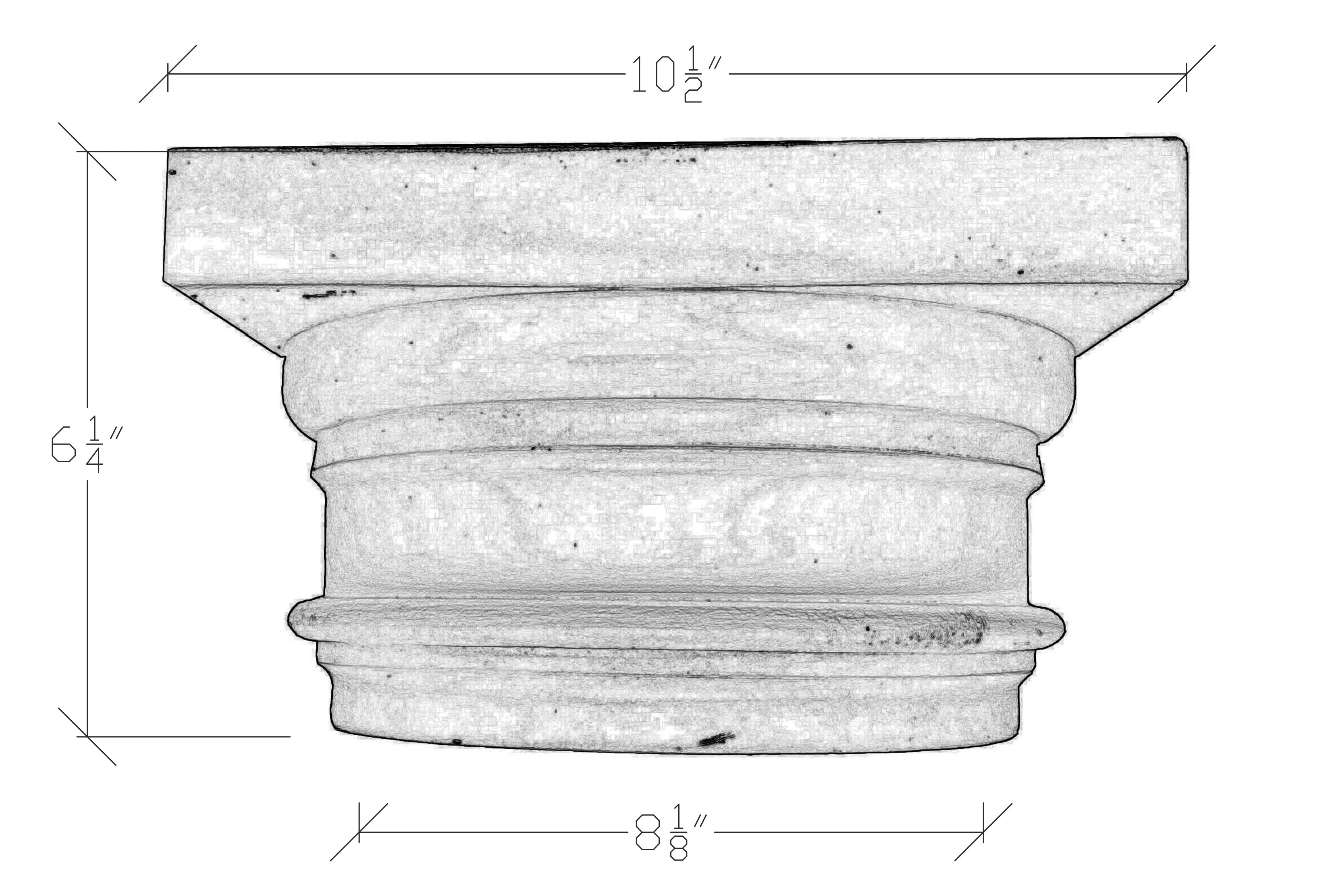 Sub-Doric Column Cap 8"