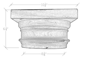 Sub-Doric Column Cap 8"