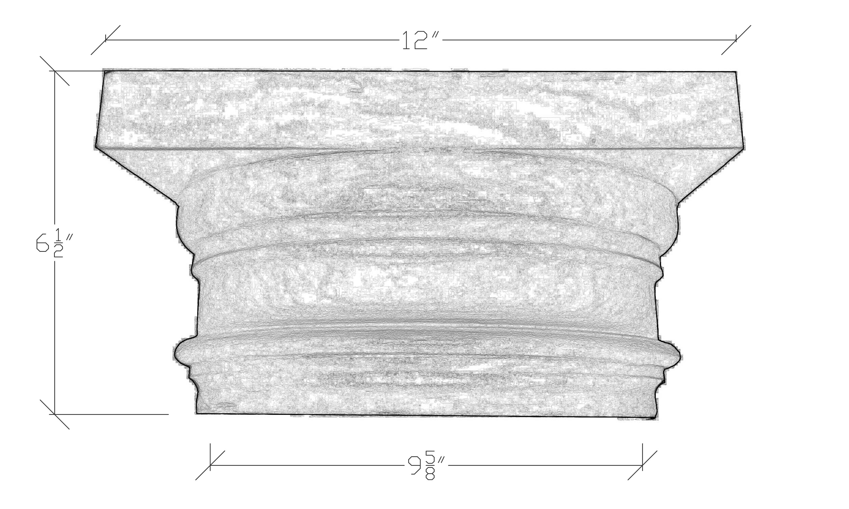 Sub-Doric Column Cap 9 1/2"