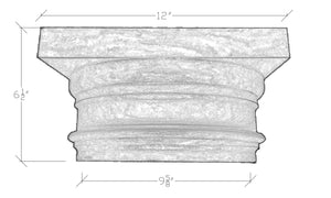 Sub-Doric Column Cap 9 1/2"