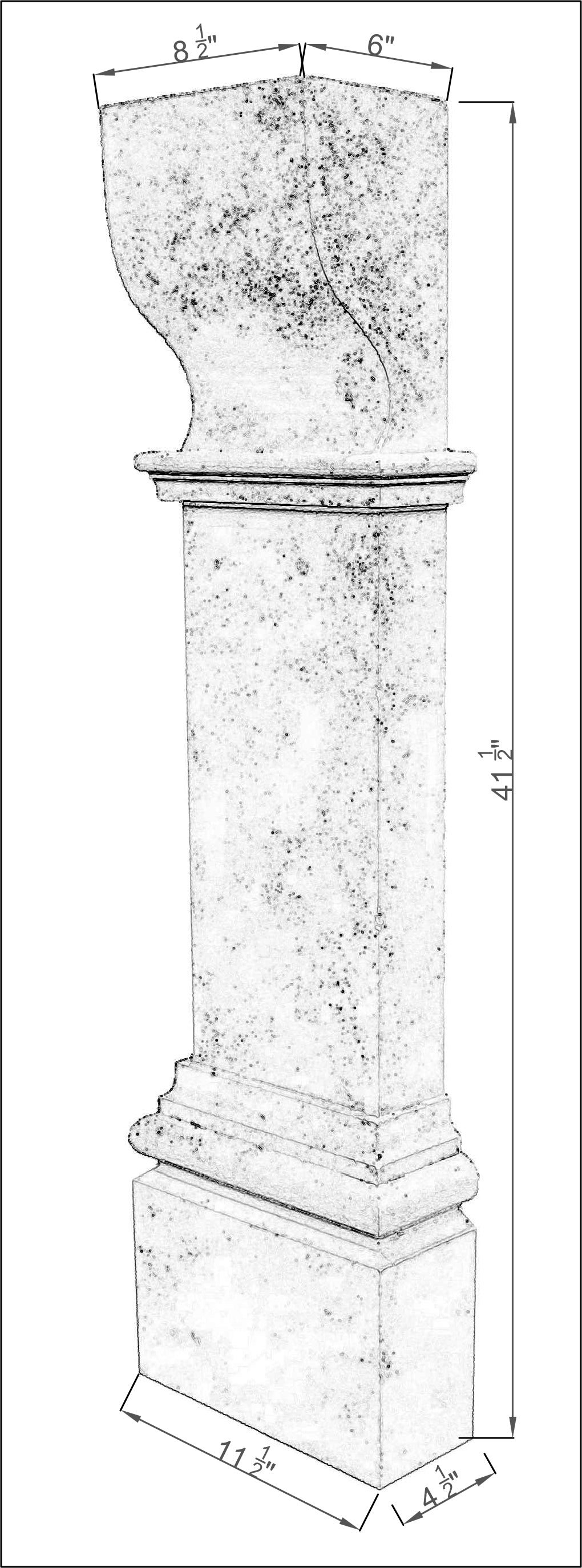 Leg Corbel-760 Cast stone Good for Interior